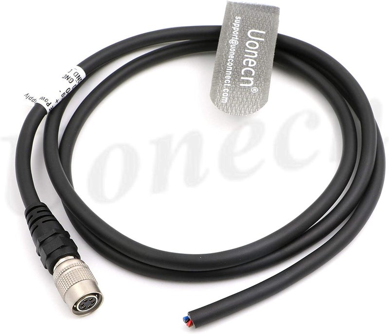 Uonecn Industrial Camera Power Trigger IO Signal Cable 6 Pin Hirose Female Plug for Basler AVT GIGE Sony CCD Industrial Camera 1 Meter - Image 1